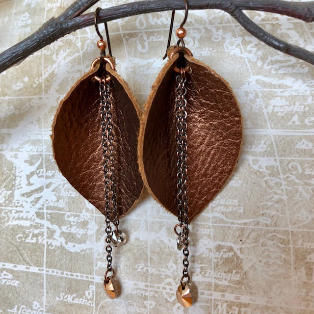 Earring For The Women Made By Leather