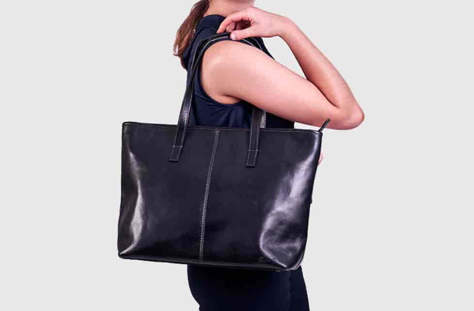 buy black leather bag